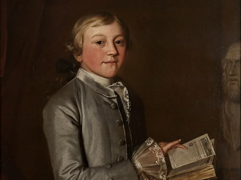 1733-Christopher Steele - Giles Moore nel suo studio intento a leggere l'Iliade, circa 1758